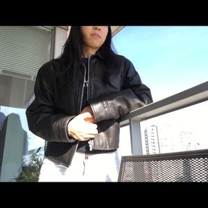 Esprit Sport black leather jacket